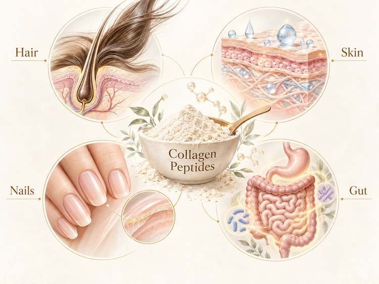 collagen peptides benefits for hair skin gut and nails