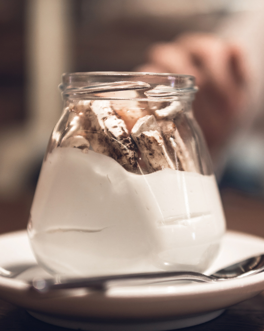 Bone broth collagen protein added to healthy dessers recipes